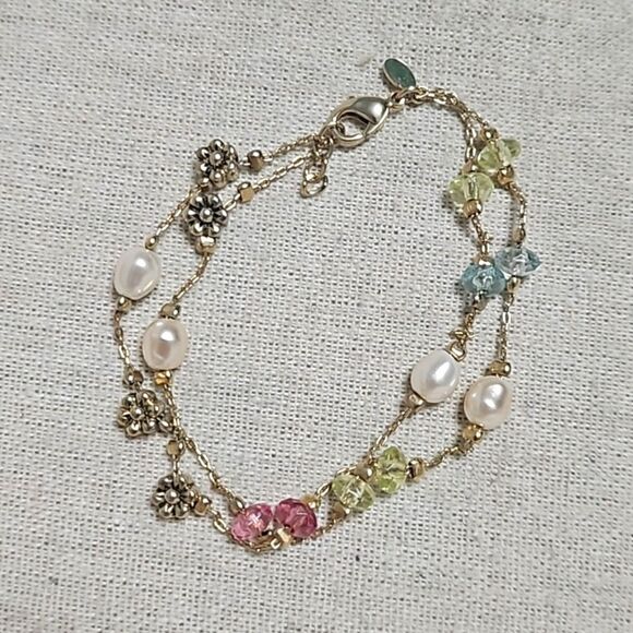 Vintage Y2K  Butterfly Festoon  Necklace Mosaic Tile 3 Piece Crystal Set - Picture 7 of 13